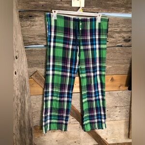 Aero Size Med Green/Navy Plaid Pants